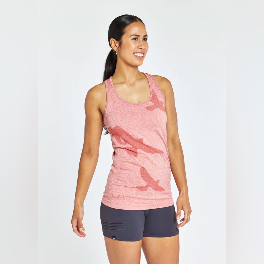 NWT Oiselle Flyte tank, blaze/dream, small